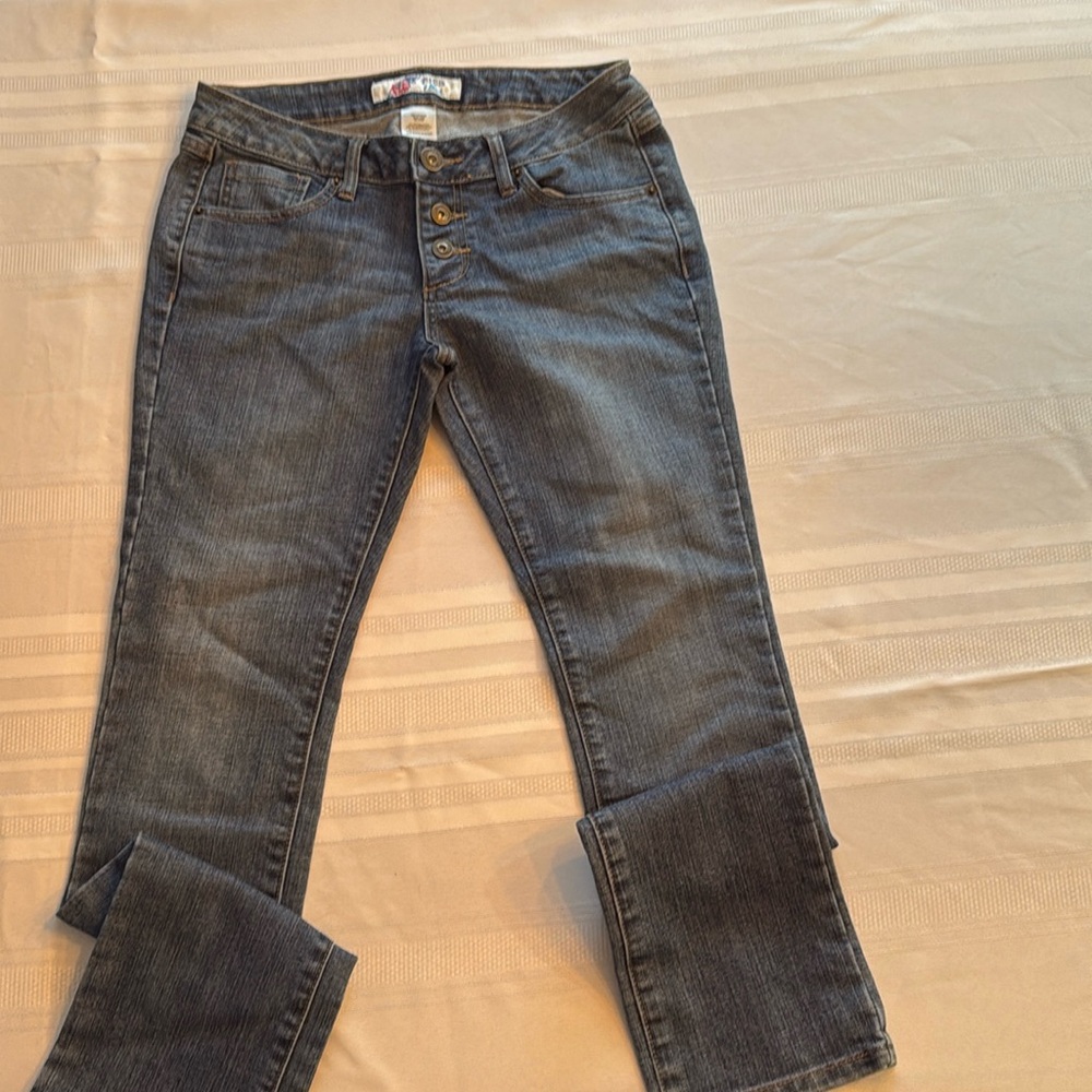 Piper and blue button front jeans